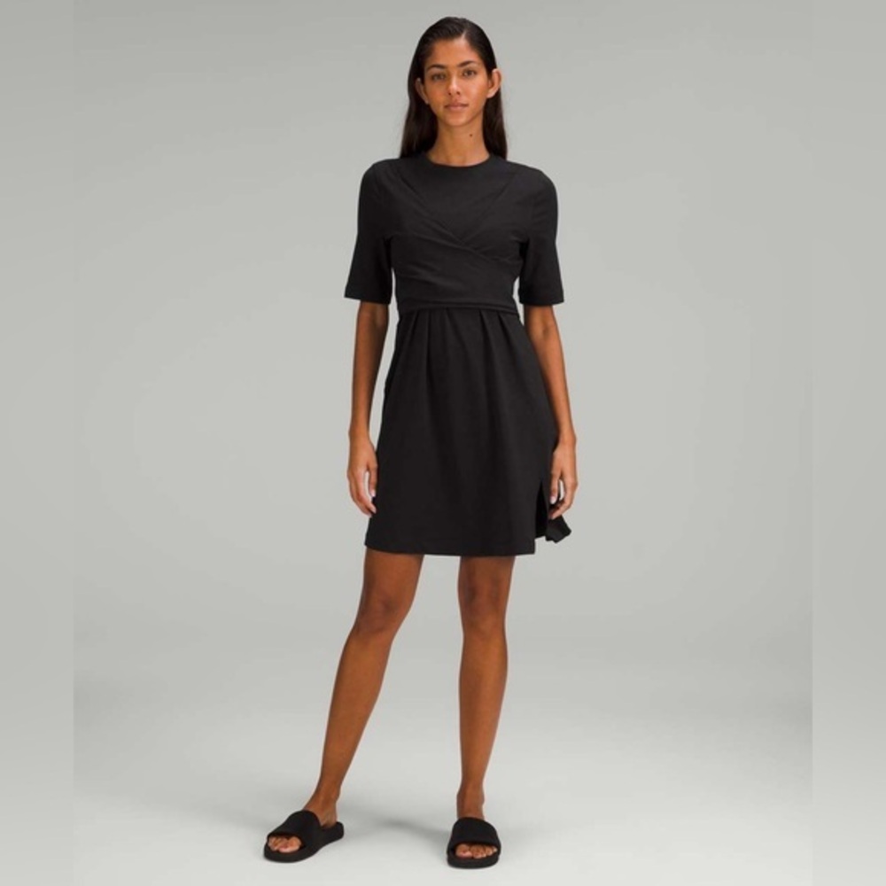 Lululemon Cotton Wrap-Front T-Shirt Dress size 4